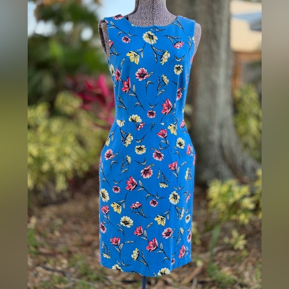 Lands' End Blue Halter Midi Dress for Casual Resort Wear - Picture 2 of 13